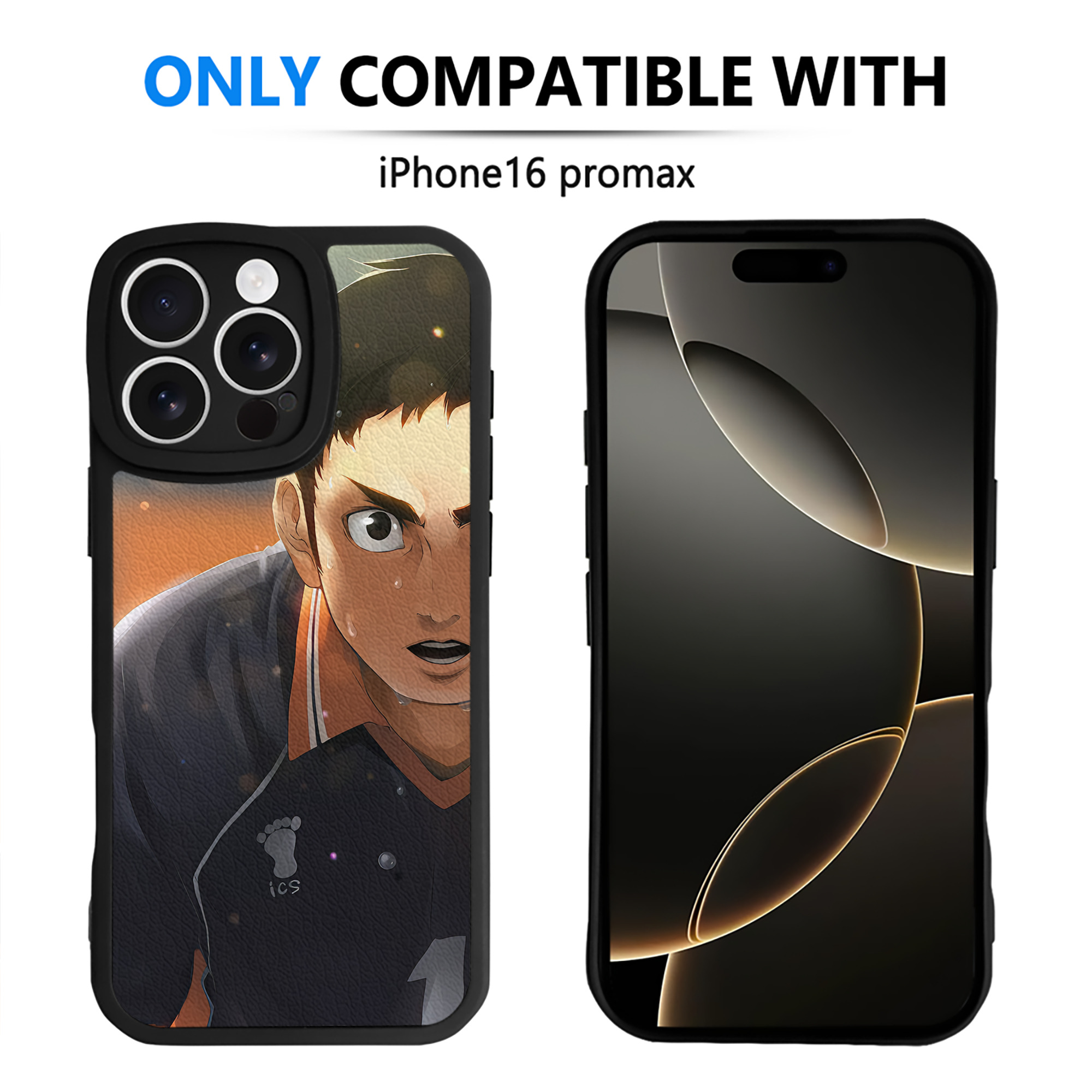 （画像用） ハイキュー!! Haikyu!! 【iPhone 16シリーズ対応】シリコンスマホケース（レザー調） 材質：シリコン
